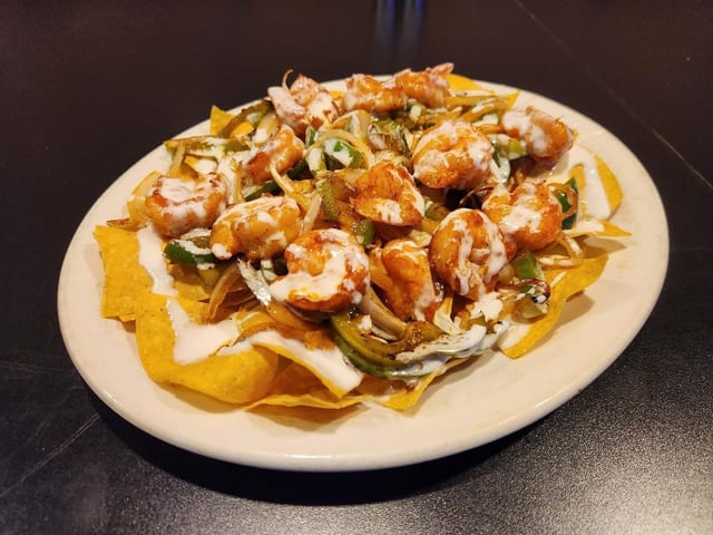 Shrimp nachos.
