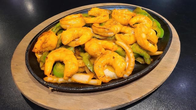 Shrimp fajitas.