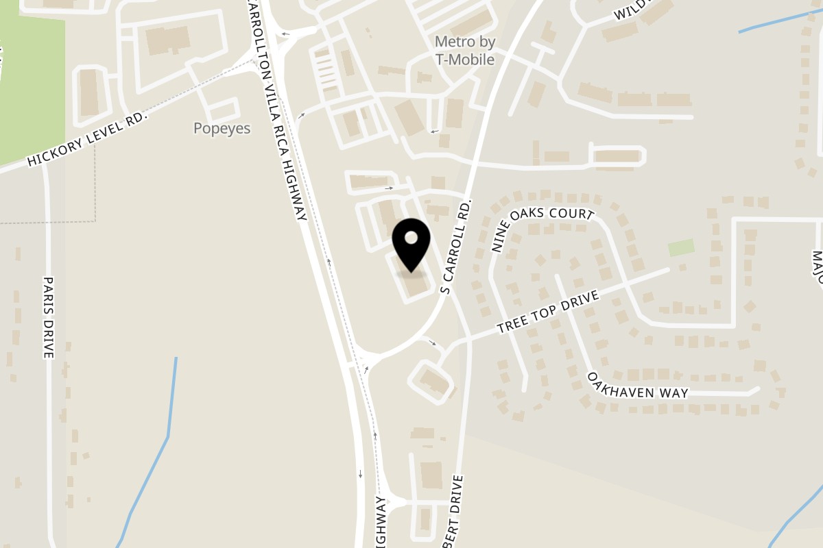 Map showing the location of La Chiquita Authentic Mexican Food on 901 S Carroll Rd in Villa Rica